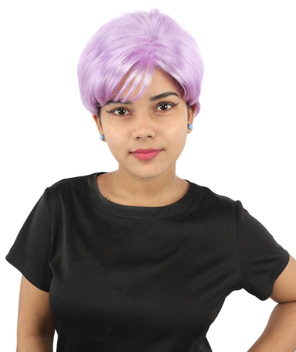 HPO Adult Women’s Short Black Wig | 10 Inch, Sleek and Smooth Bob Hairpiece | Ideal for Cosplay, Costume, and Themed Events