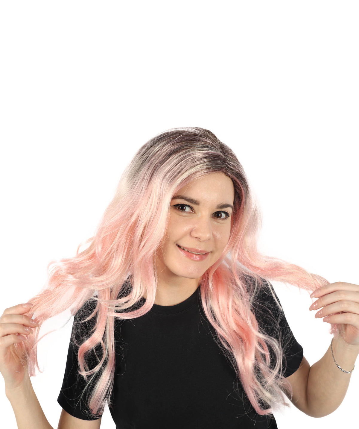 HPO  Women's Classic 90's Popstar Multiple Wig – Layered, Flirty Hairpiece with Pigtails, Perfect for Channeling a Retro Pop Icon Look, Premium Breathable Capless Cap