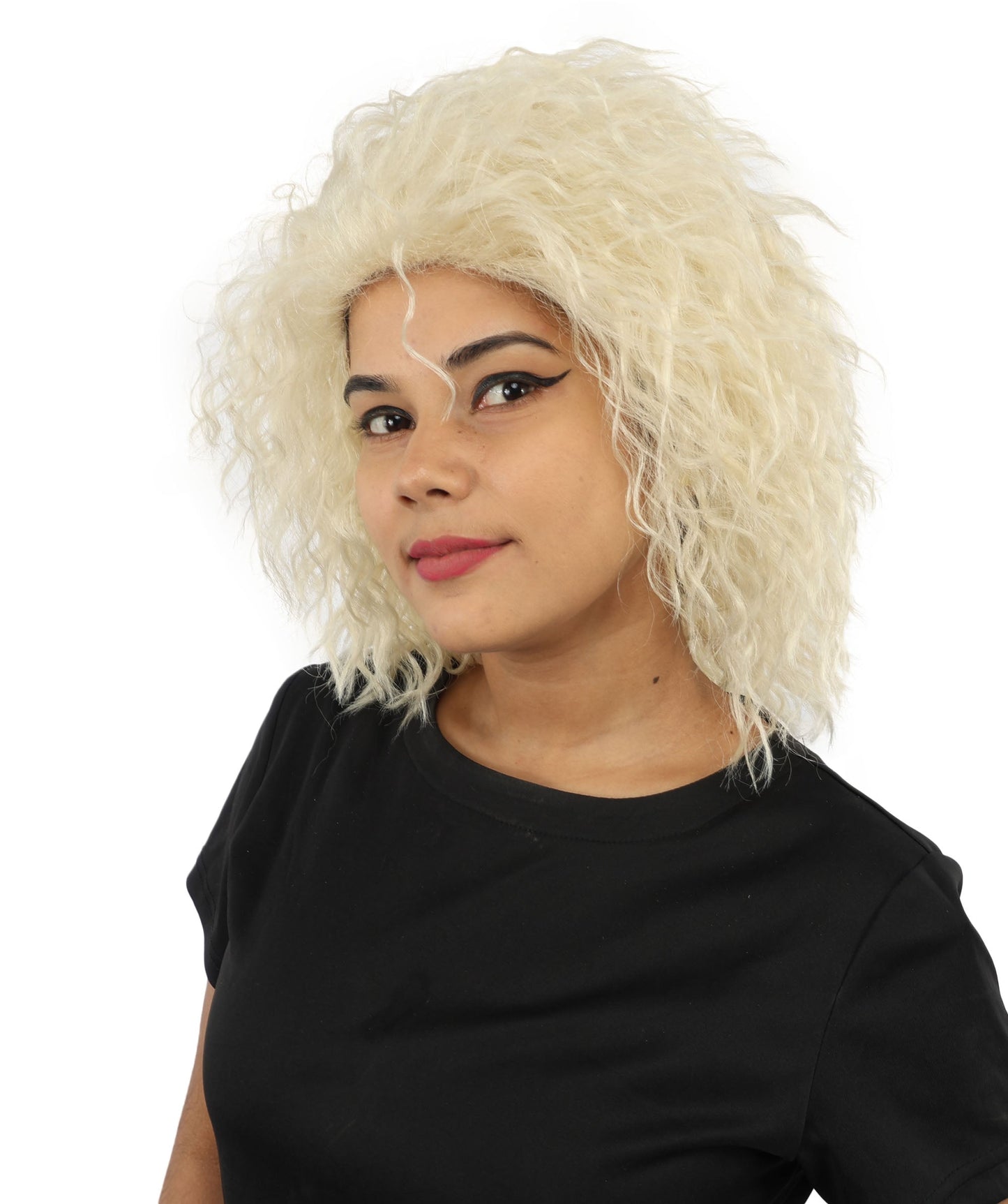 HPO Adult Women’s 15-Inch Curly Wig | Multiple Color Options | Wavy Voluminous Style | Idal for Costume, Cosplay, and Themed Events