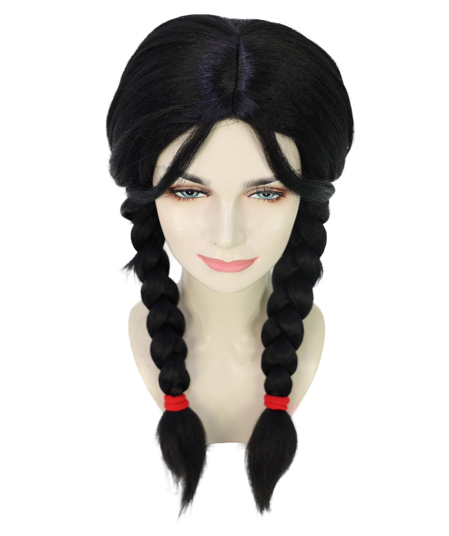 HPO Women's Fantasy Long Braided Black Wig | Elegant Adults Cosplay Hairpiece | Halloween Roleplay & Themed Events
