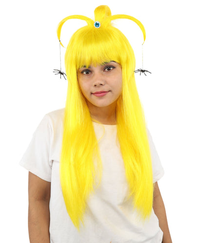 HPO Adult Women's Spider Gothic Sculpted Wig | Multiple Color Options, create of synthetic fiber, architectural spider-leg loops with blunt bangs, breathable base | Party, Halloween, theater, drag, performance, costume events