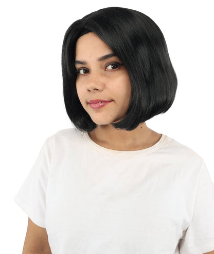 Adult Women's Two-Tone Bob Wig | Multiple Color Options | Short Straight Blunt Cut Inspired by American Pop Artist Look | Natural Hairline for Halloween and Cosplay