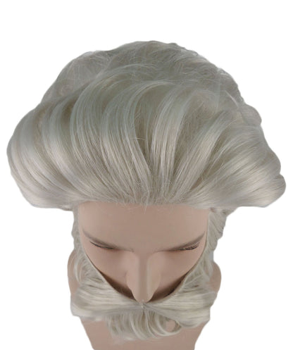 Moose Wig and Beard Set | Off White  Wigs | Premium Breathable Capless Cap