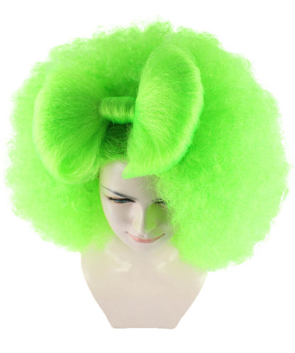 HPO Women's Jumbo Afro Small Bow Wigs Collections | Super Size Halloween Wigs | Premium Breathable Capless Cap