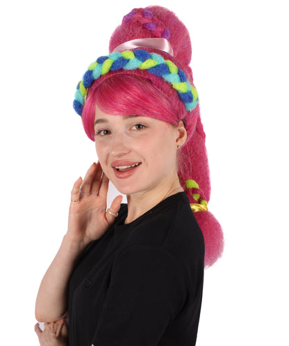 Movie Pink Troll Twisted Wig