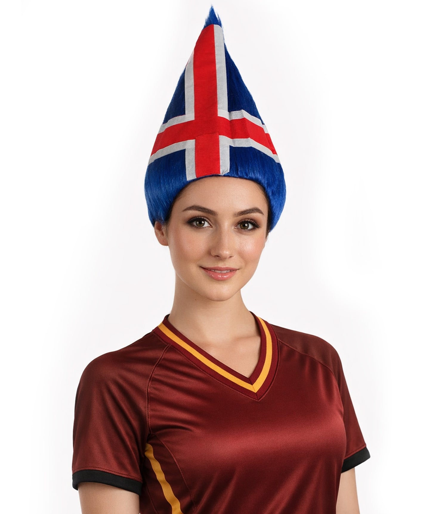 Iceland Flag Sport Troll Wig | Premium Breathable Capless Cap