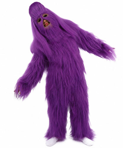 HPO Teen Extreme Hairy Person Costume Bundle & Mask Set - Full-Body Hair Suit Extra-Long Costume Wig for Halloween, Cosplay & Parties - Multiple Color Options