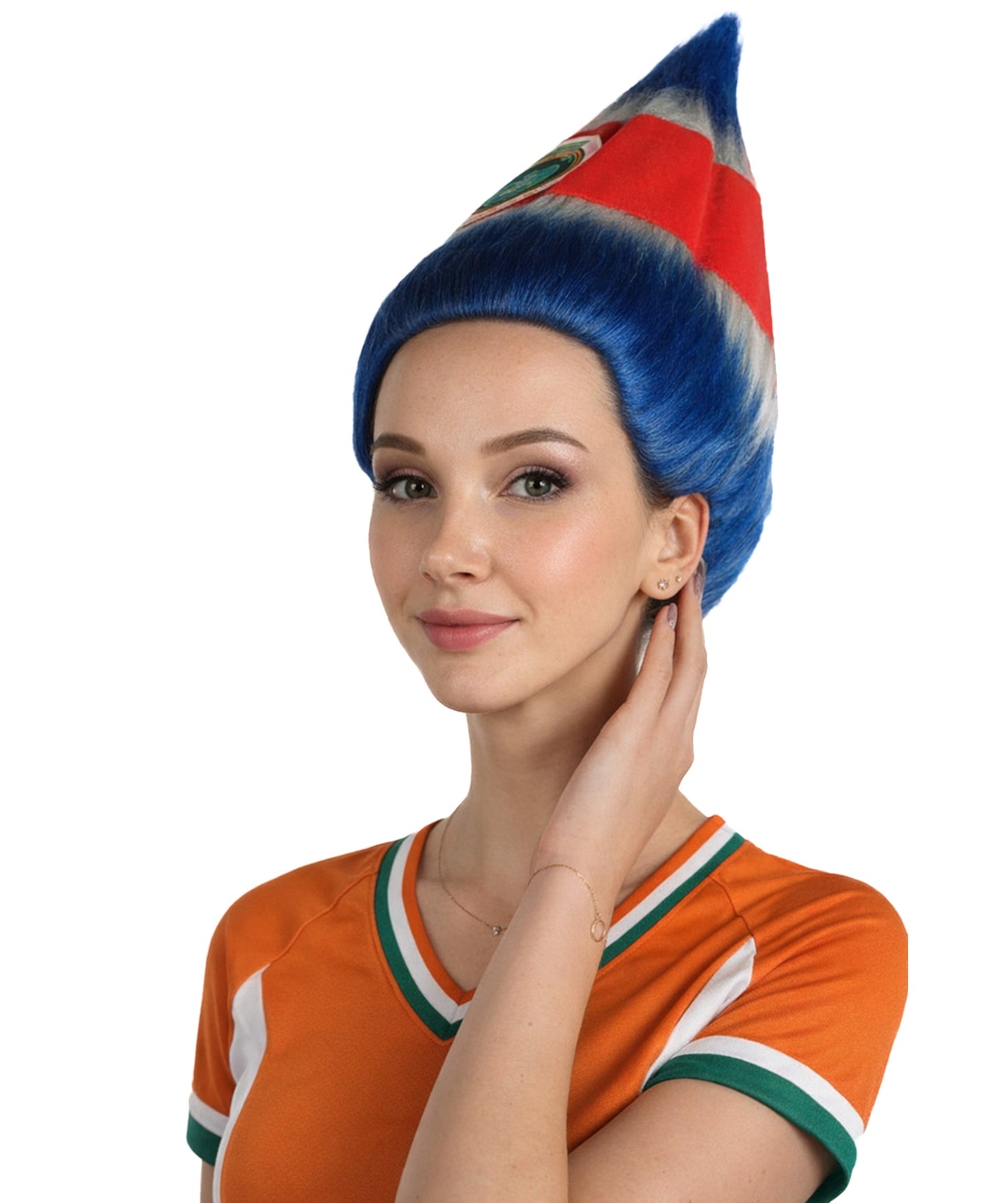 Women's  Flag Troll Wigs | Costa Rica | Premium Breathable Capless Cap