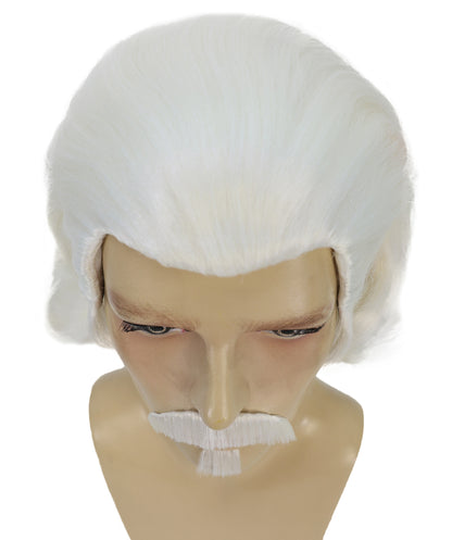 Men's Black Slick Back Dutch Van Der Linde Wig – Red Dead Redemption Inspired Costume Wig for Cosplay & Halloween – Realistic Long Curly Slick Back Hair Wig for Men