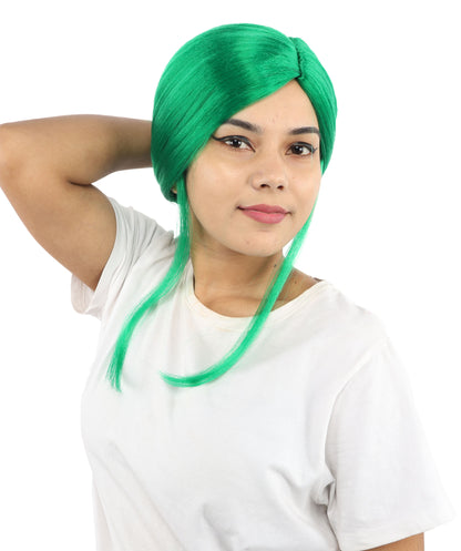HPO Women’s Margo Gru-Inspired Long-Length Brown Wig | 17 Inch Hairpiece Halloween, Cosplay, and Themed Parties | Natural-Looking Synthetic hair with Capless Cap