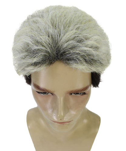 HPO Adult Men’s Sporty Natural-Looking Voluminous Short Blonde Curly Wig | Ideal for Sporty & Casual Look | Flame-retardant Synthetic Fiber