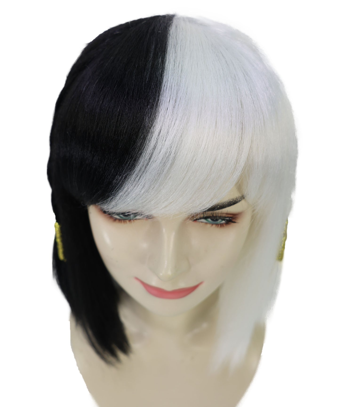 Pharah Costume Wig , Short Black Fancy Wig , Premium Breathable Capless Cap