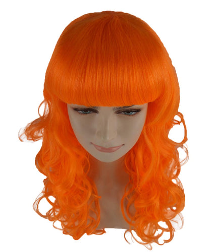 HPO Women's Wig for Fancy Anti-Hero Girl | Long Curly Party Ready Fancy Halloween Wigs | Premium Breathable Capless Cap