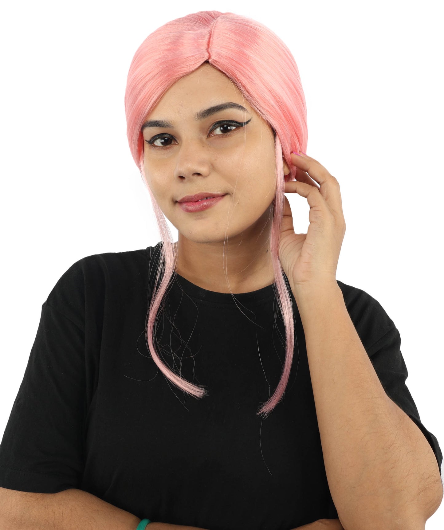 HPO Women’s Margo Gru-Inspired Long-Length Brown Wig | 17 Inch Hairpiece Halloween, Cosplay, and Themed Parties | Natural-Looking Synthetic hair with Capless Cap