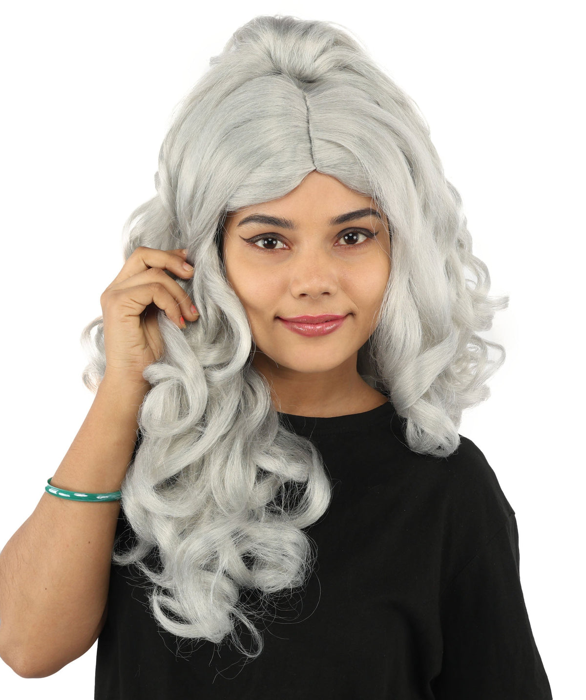 HPO Adult Long 20-Inch Curly Wig | Multiple Color Options | Ideal Cosplay, and Themed Parties | Soft, Natural-Looking, and Easy to Wear