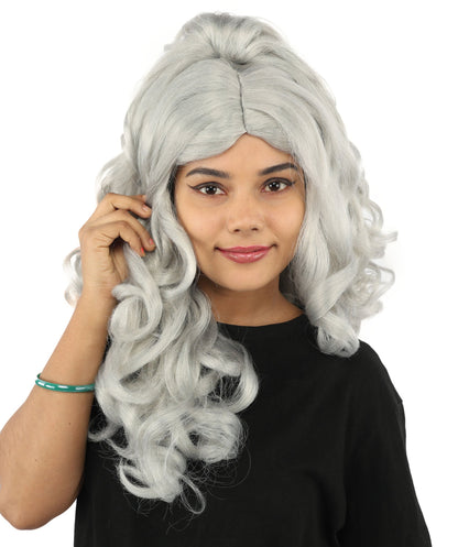 HPO Adult Long 20-Inch Curly Wig | Multiple Color Options | Ideal Cosplay, and Themed Parties | Soft, Natural-Looking, and Easy to Wear