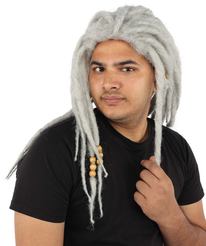 HPO Men’s Blonde Dreadlock Wig | Ideal for Cosplay, Halloween and Themed Parties | 22 Inch Realistic Texture, Adjustable Cap, and Comfortable Fit