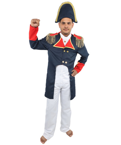 HPO Men’s Military Emperor Style Costume - Formal Command Ornate Jacket | Event Appearance for Theme Nights, Performances