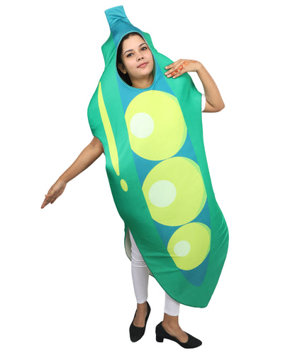 HPO Unisex Green Couples Fruit & Vegetable Costume Set | Matching Theme Outfits | Dress Up Use for Parties, Events, Group Appearances