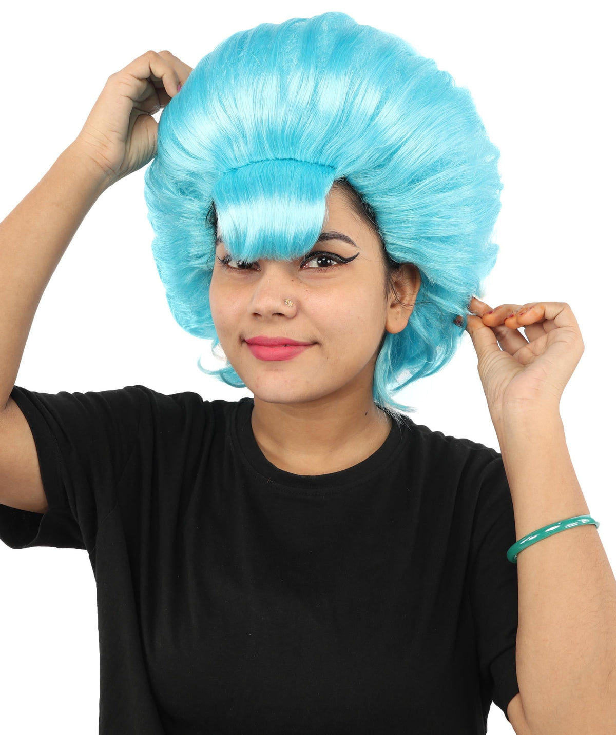 Women's Voluminous Retro Wig | Multiple Color Options, create of synthetic fiber, teased curly volume, breathable capless cap | Party, Halloween, theater, drag, performance, costume events