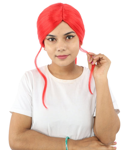 HPO Women’s Margo Gru-Inspired Long-Length Brown Wig | 17 Inch Hairpiece Halloween, Cosplay, and Themed Parties | Natural-Looking Synthetic hair with Capless Cap