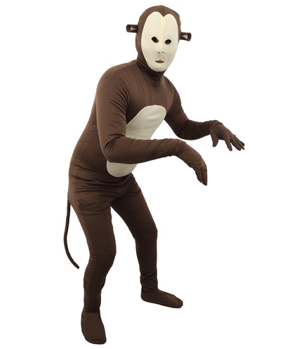 HPO Unisex Spandex Full Body Zentai Brown Costume| Stretchy and Comfortable Bodysuit