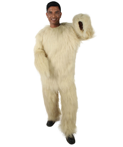 HPO Hairy Unisex Ape Mask and Bodysuit Costume Bundle | Multiple Color Options