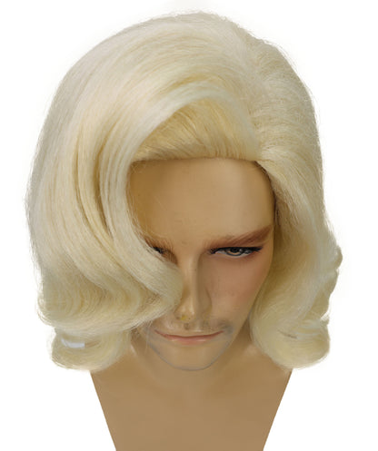 HPO Men's Comedy Movie Character Layered Textured Hair Wig I Flame-retardant Synthetic Fiber