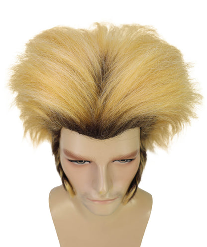 HPO Adult Men’s Brown Wild Werewolf Wig | Ideal for Halloween & animal-Themed  party | Flame-retardant Synthetic Fiber