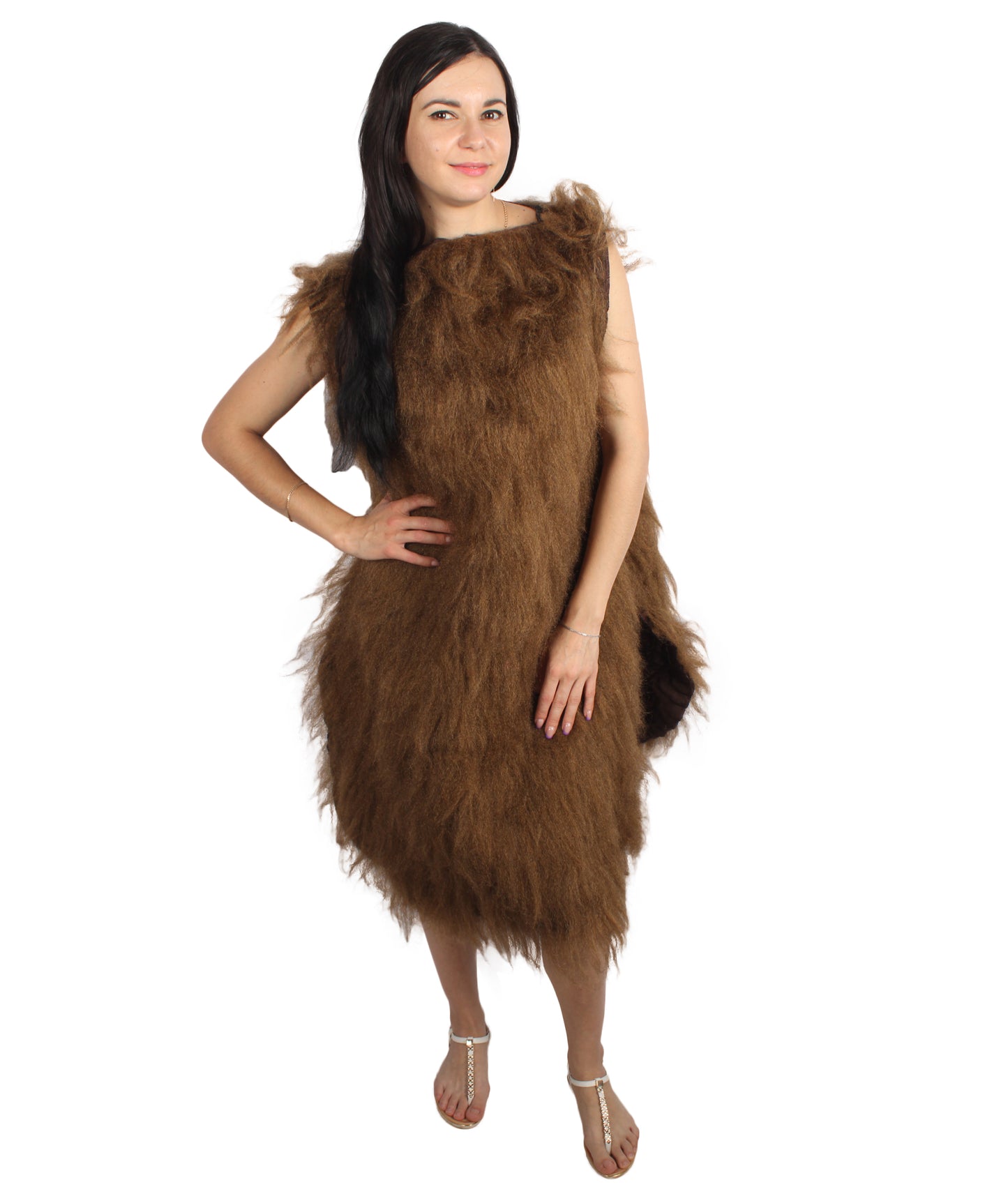 Unisex Brown Caveman Costume I Best for Halloween I Flame-retardant Synthetic Fiber