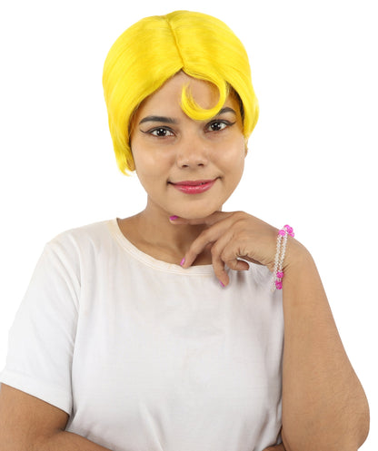 HPO Adult Women’s 10-Inch Short Wig | Multiple Color Options | Celebrity Hairpiece for Costume, Cosplay, and Themed Parties | Sleek and Modern Hairpiece for Versatile Looks