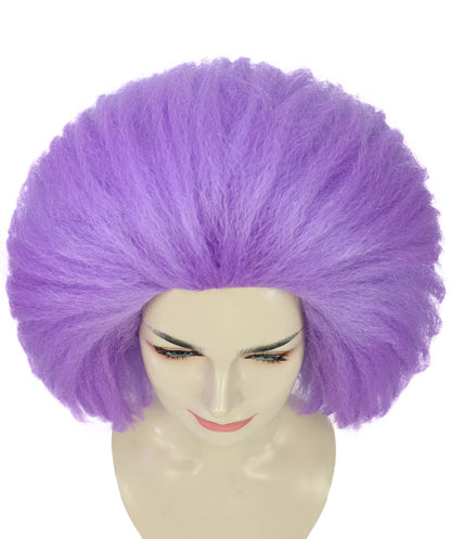 HPO Pop Star Wig for Women – Purple Long Straight Synthetic Hair with Bangs | Iconic Costume Wig for Halloween, Stage & Parties