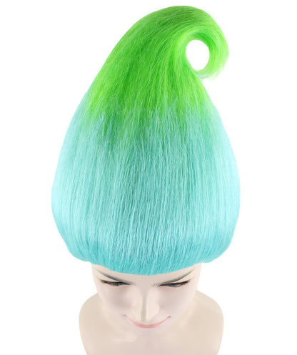 Bluish Green Troll Wigs | Trolls Wig | Premium Breathable Capless Cap