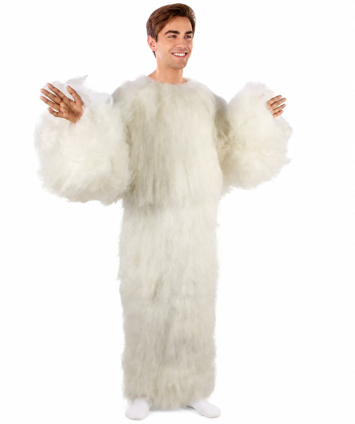Unisex White Furry British TV Naughty Cloud Costume | Best for Halloween | Flame-retardant Synthetic Fiber