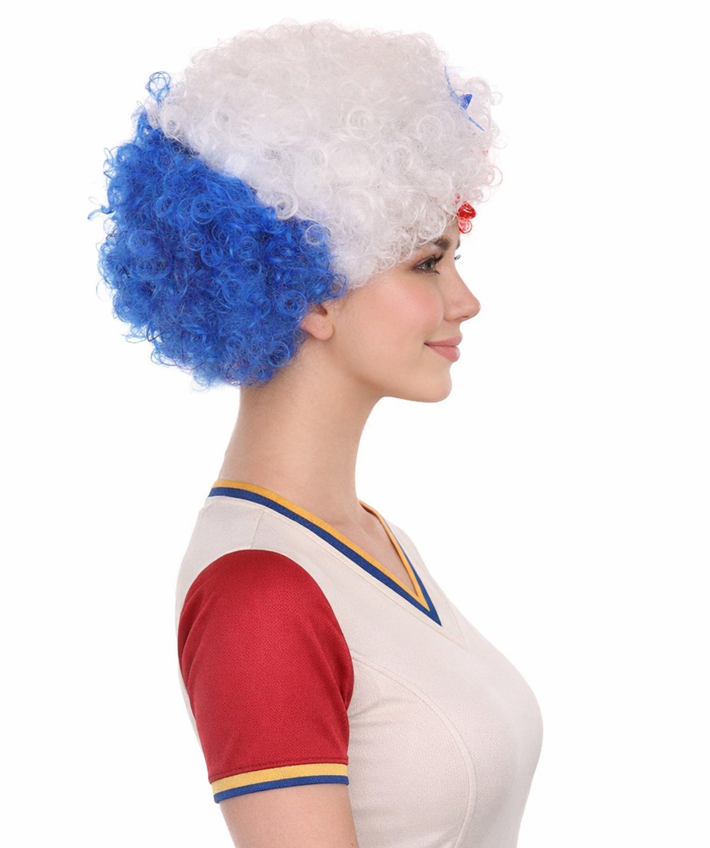 Panama Flag Sport Afro Wig | National Pride Super Size Jumbo Wig