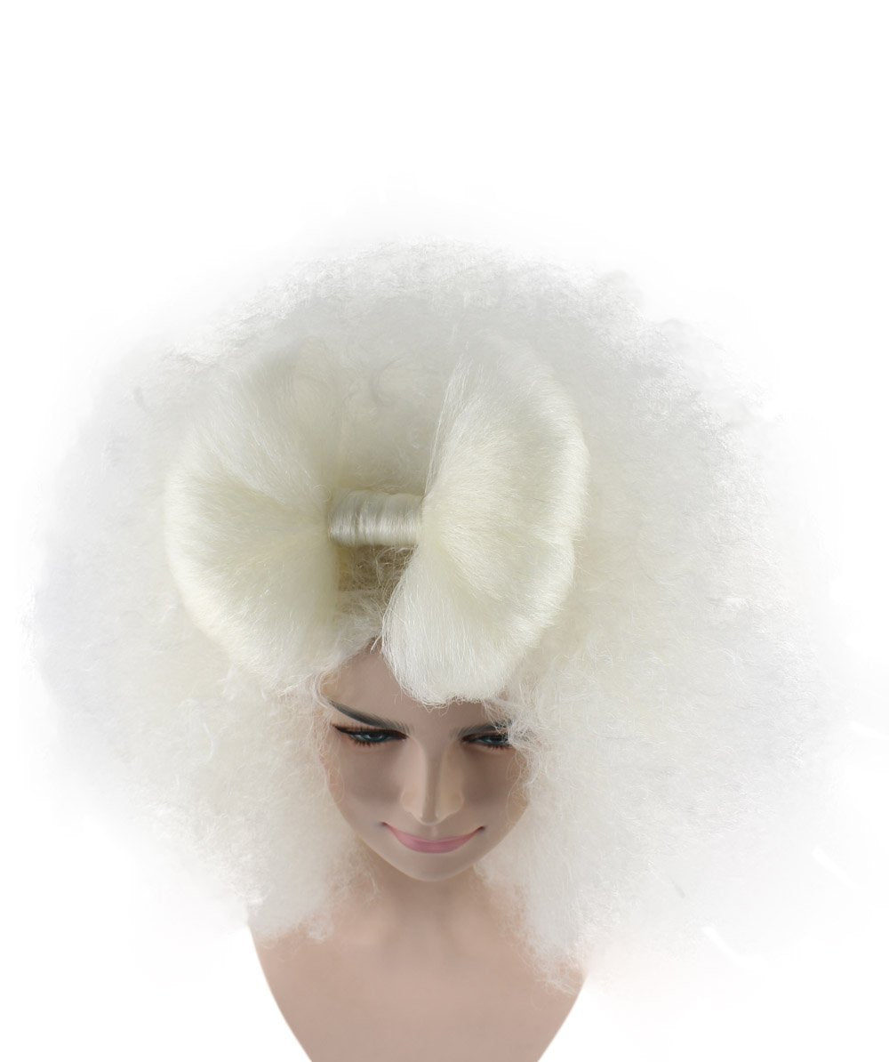 HPO Women's Jumbo Afro Small Bow Wigs Collections | Super Size Halloween Wigs | Premium Breathable Capless Cap