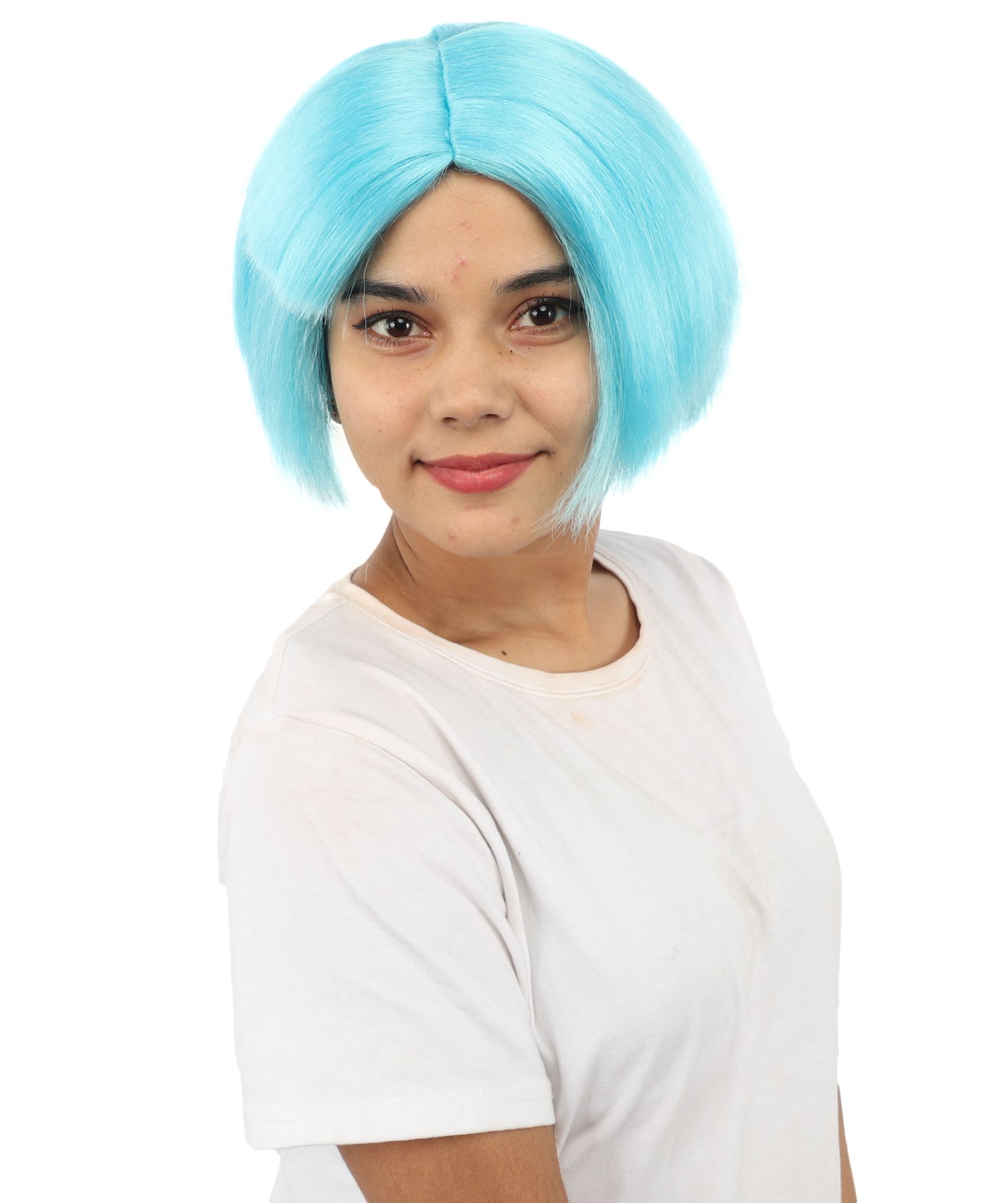 HPO Women’s Neon Yellow Bob Wig with Bangs—Bright Straight Cut Wig | Celebrity Inspired Hairpiece for Party, Halloween and Cosplay