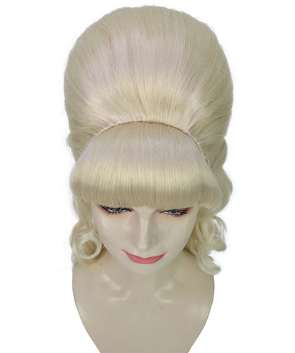 HPO Women's Class 60's Brown Half Updo Wig with Ponytail | Halloween  Wig | Flame-retardant Synthetic Fiber