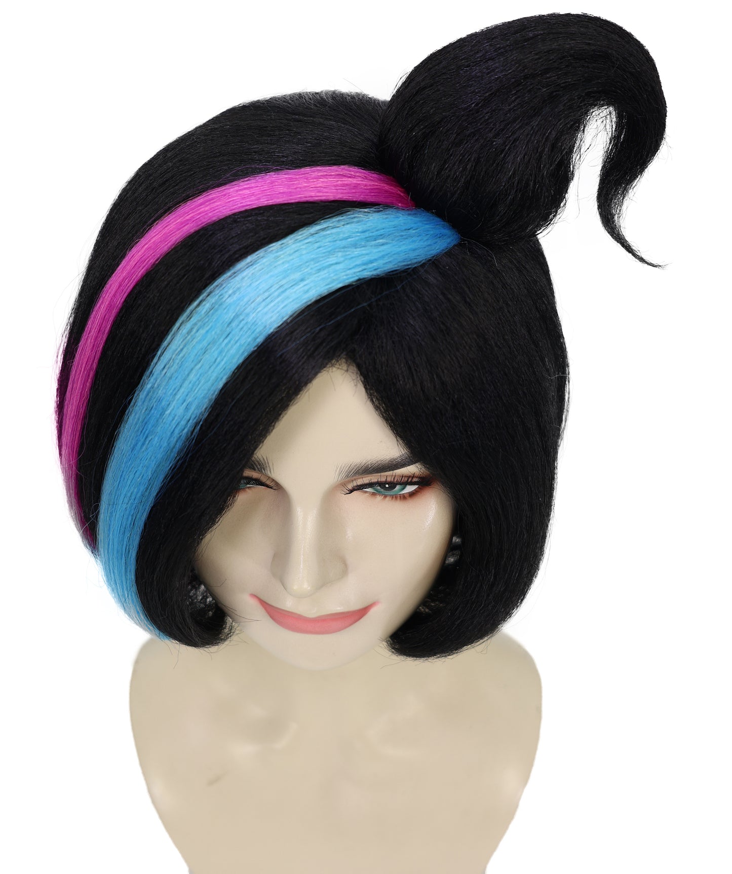 HPO Women’s Lucky Multicolor Wig, Synthetic Fiber Party Hairpiece with Breathable Cap