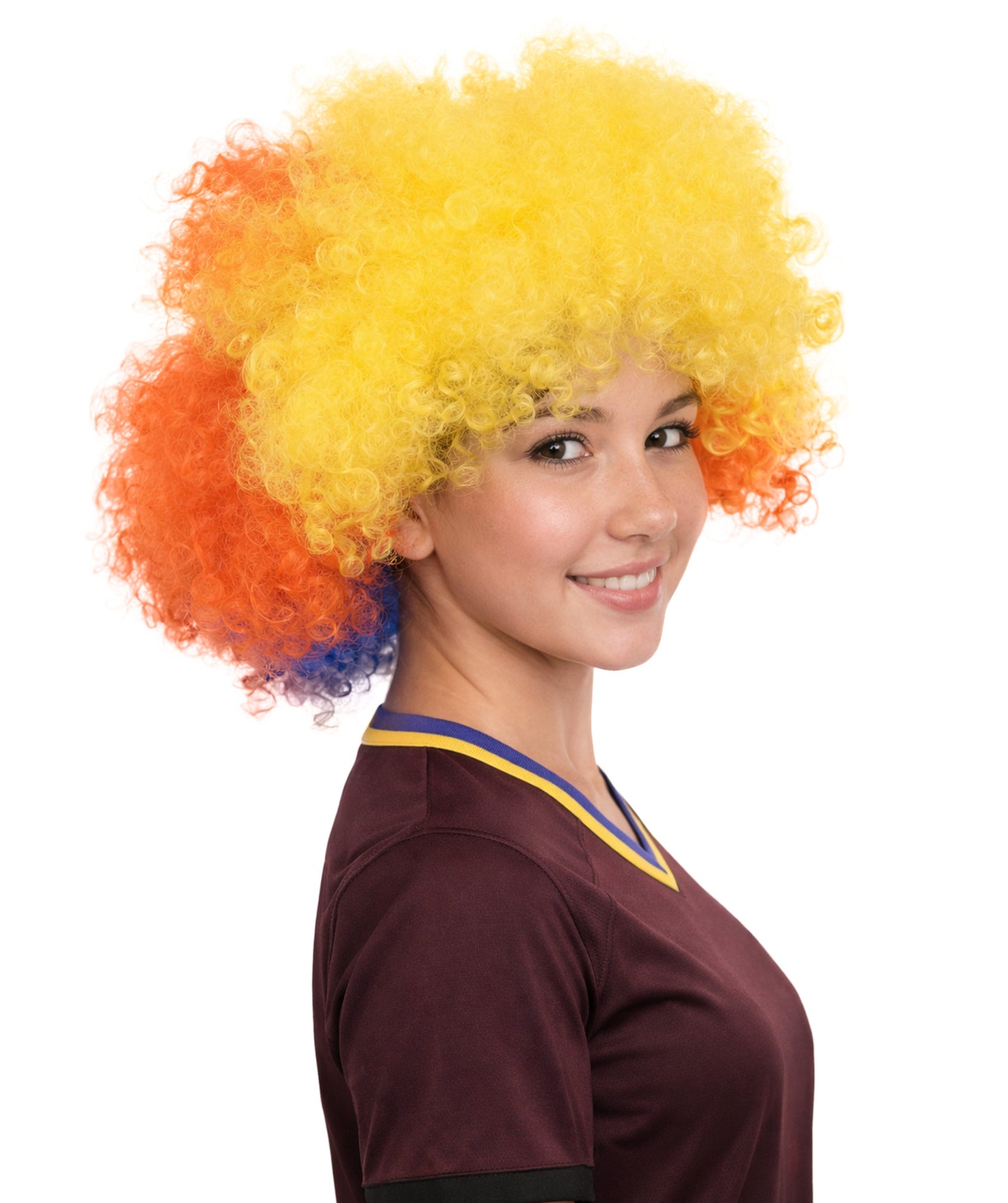 Sport Afro Wig | Super Size Jumbo Multicolor Wig | Premium Breathable Capless Cap