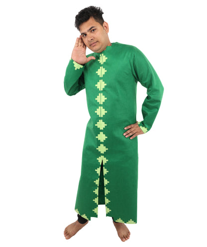 HPO Men’s Pixel Block Performer Green Costume | Block-Inspired Outfit | Cosplay, Halloween, Stage & Themed Party Fun Costume