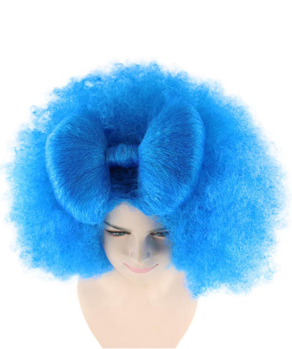 HPO Women's Jumbo Afro Small Bow Wigs Collections | Super Size Halloween Wigs | Premium Breathable Capless Cap