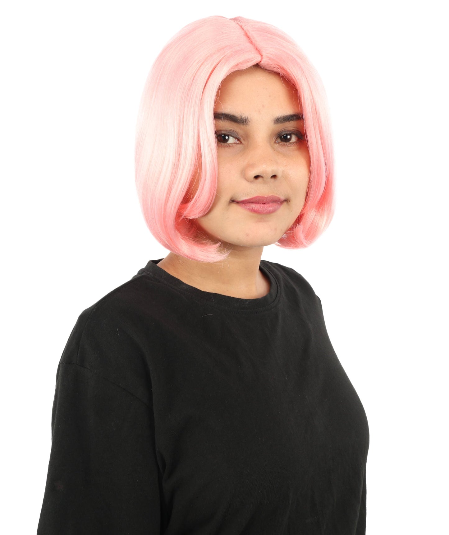 Adult Women's Two-Tone Bob Wig | Multiple Color Options | Short Straight Blunt Cut Inspired by American Pop Artist Look | Natural Hairline for Halloween and Cosplay