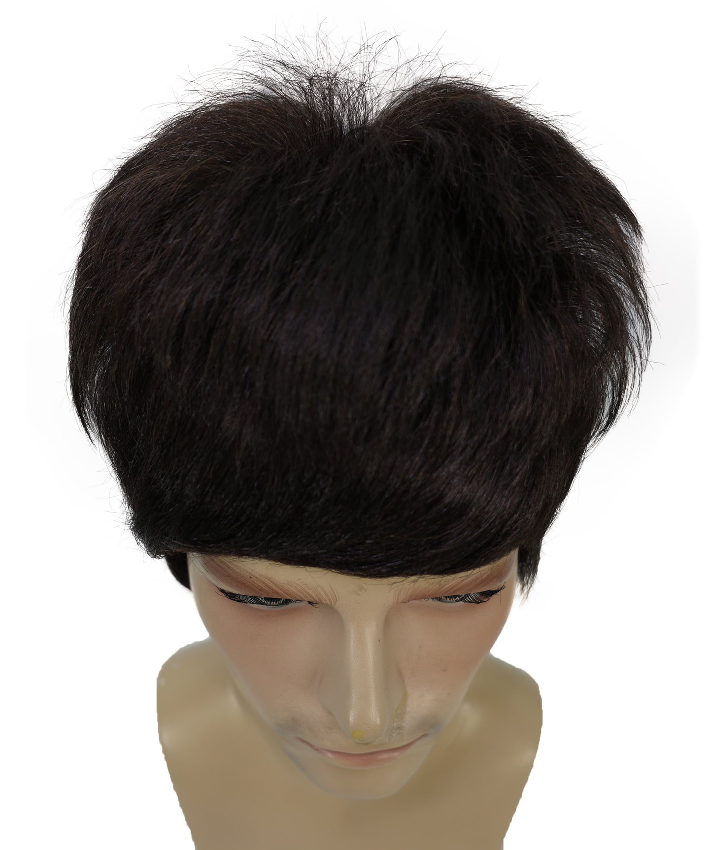 HPO Men's 80'S Rock Star Noel Gallagher-Inspired Short Straight Brown Wigs, Classic Brit pop Look for Halloween & Costumes, Breathable Caples Cap Flame-Retardant Synthetic Fiber Hair