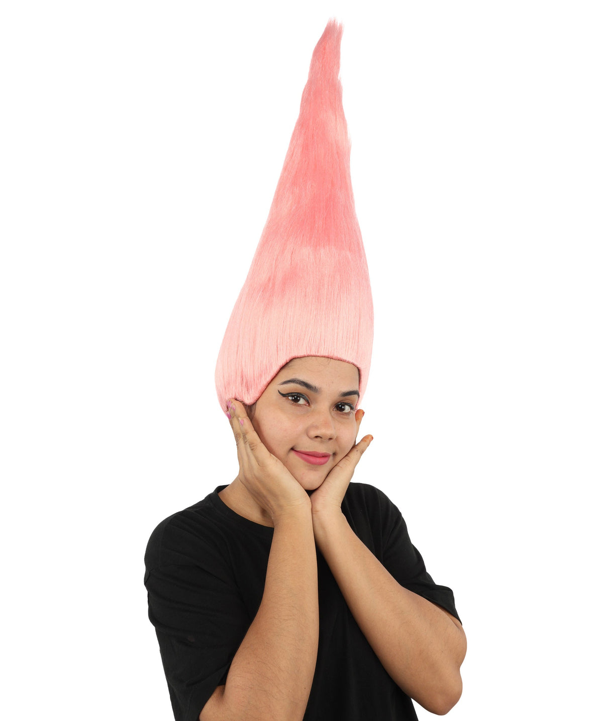 HPO Adult & Teen Women's Tall Cone Wig | Multicolor Options, create of synthetic fiber, extremely tall smooth pointed texture, breathable base | Party, Halloween, theater, drag, performance, costume events