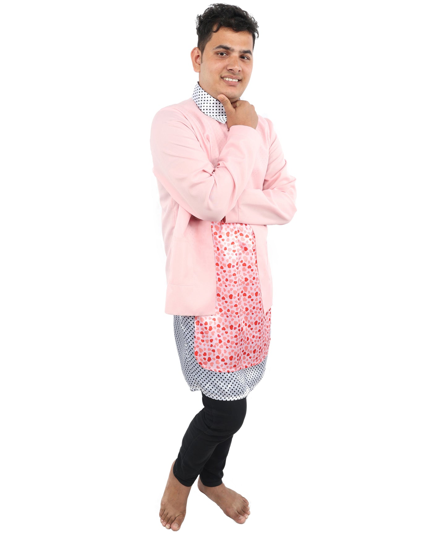 HPO Comedy Retro House Costume – Multicolor Cardigan Jacket with Patterned Styling | Fancy Outfit for Halloween & Cosplay Events