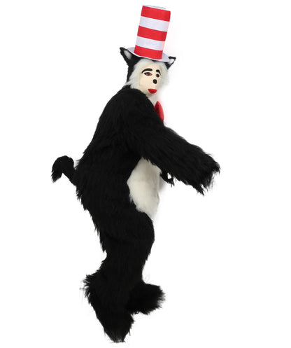 HPO Adult Unisex Animal Character Cat Black and White Costume Set | Complete Bundle with Musk Set | Ultimate Halloween & Cosplay Kit