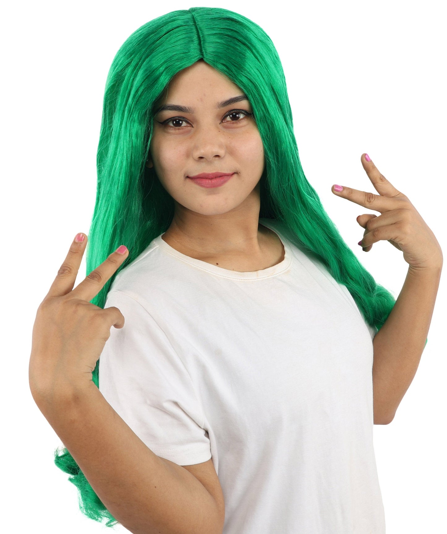HPO Adult Women's Long Wavy Wig | Multiple Color Options | Center Parted Ginger Curls with Voluminous Ends, Heat Resistant Synthetic Fiber & Breathable Cap | Halloween, Teen Roleplay, Theater, Themed Party & Costume Events