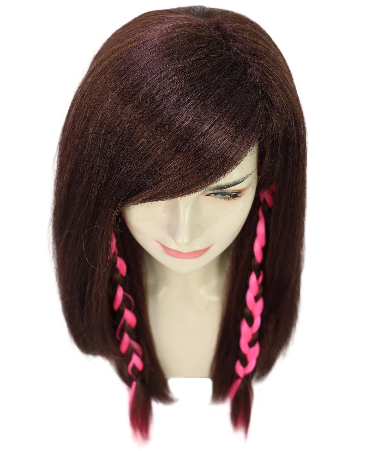 Women Brown Long Wavy  Wig |  Fashion Doll-Inspired Hair for Dress-Up & Parties | Breathable Capless Cap
