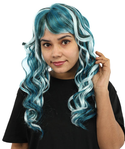 HPO Adult Women's Mullet Wig – Wavy Hair with Short Front and Long Back | Ideal for Cosplay, Themed Parties & Bold Character Looks